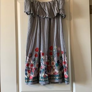 Off the shoulder ruffle dress